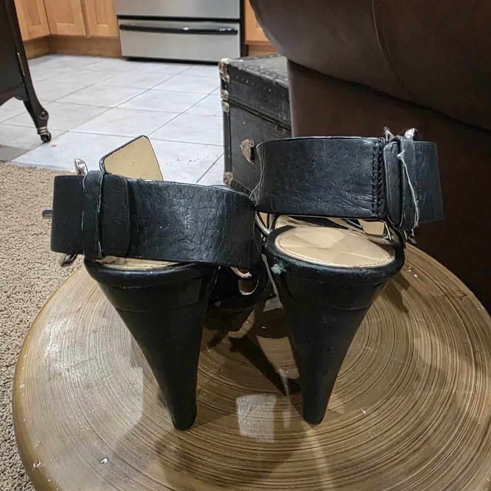 Michael Kors Black Leather Heels - Picture 3 of 6